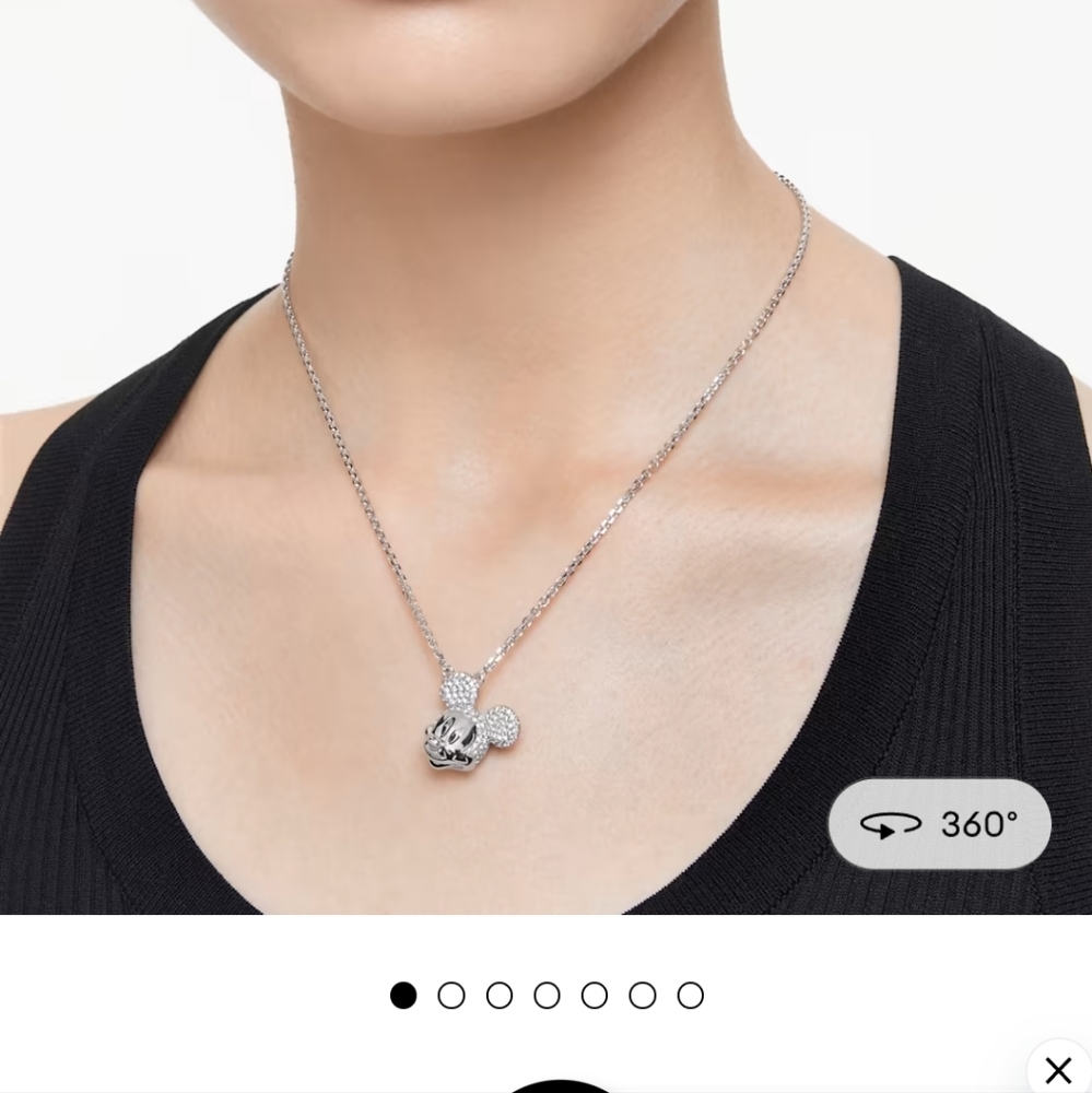 Swarovski Mickey mouse necklace